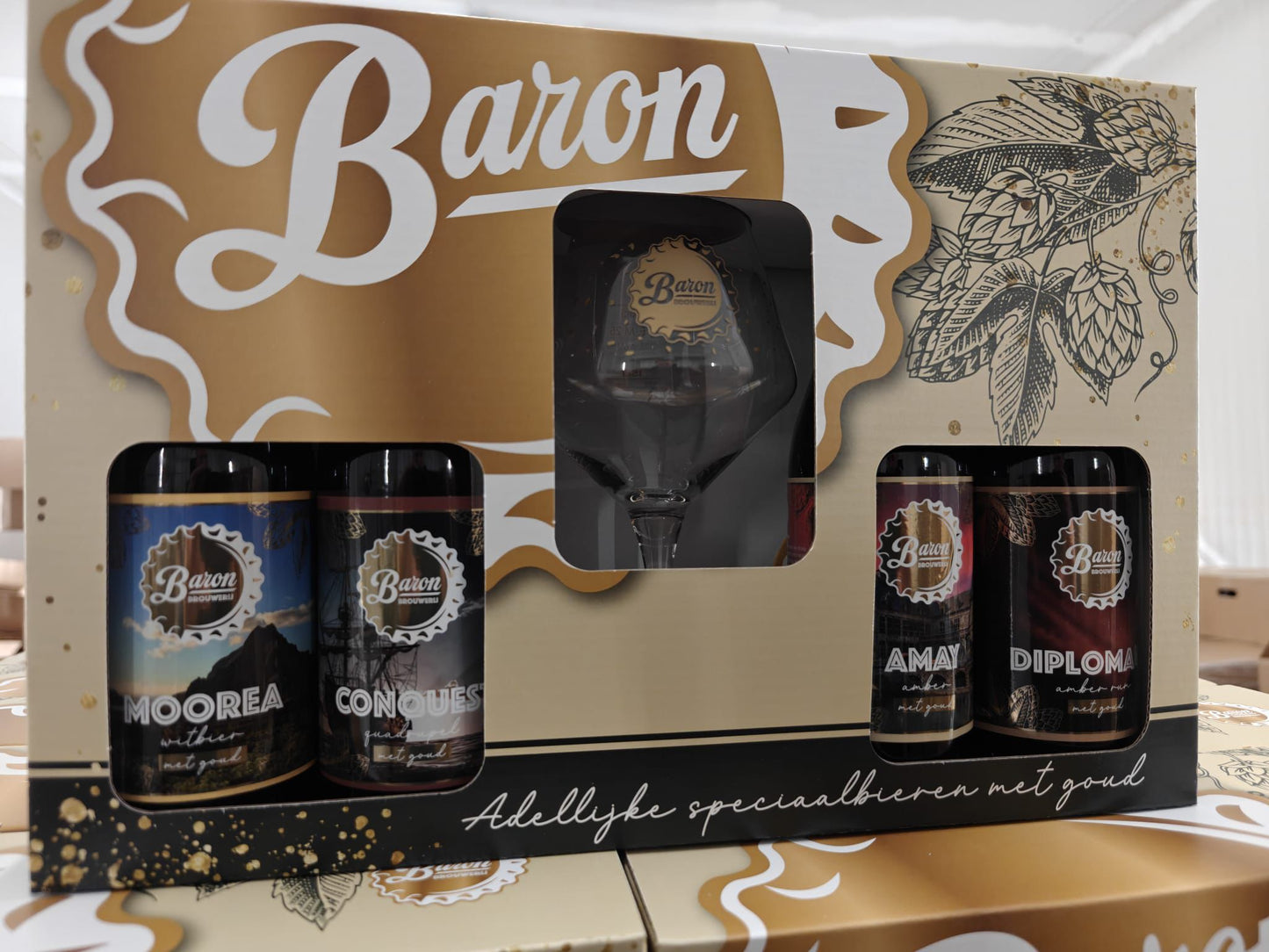 Baron Giftpack (4 flessen + 1 glas)